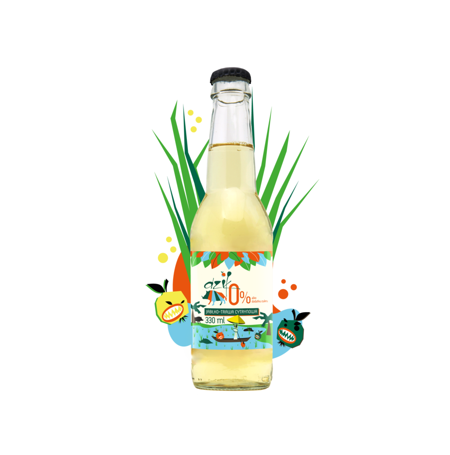Dzik 0% Jabłko-Trawa cytrynowa 330 ml